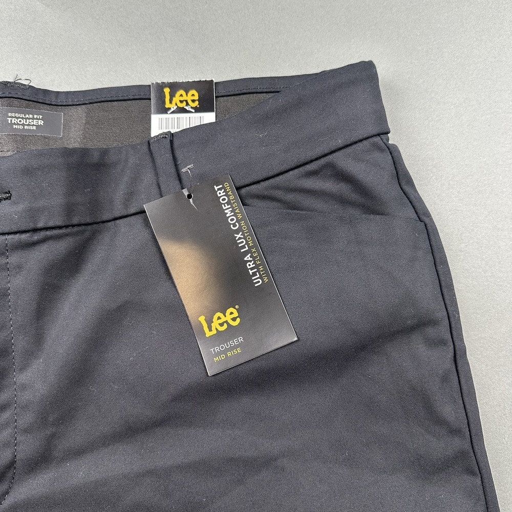 Lee Women's 16 M Ultra Lux with Flex Motion Regular Fit Trouser Pants Black NWT - Picture 3 of 12